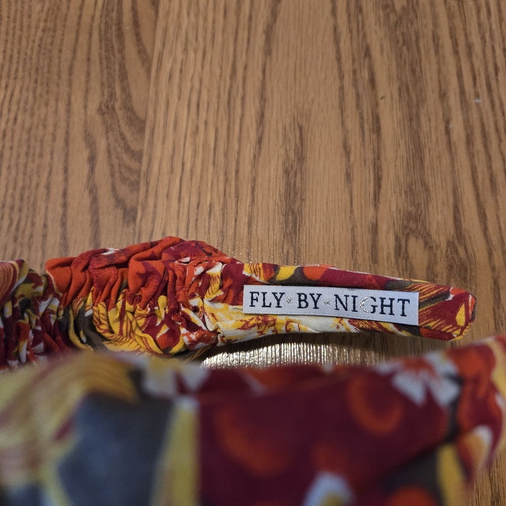 Fly By Night Crown Floral Headband Scrunchie Hair Accessory Artisan Boho Classic - Picture 2 of 8